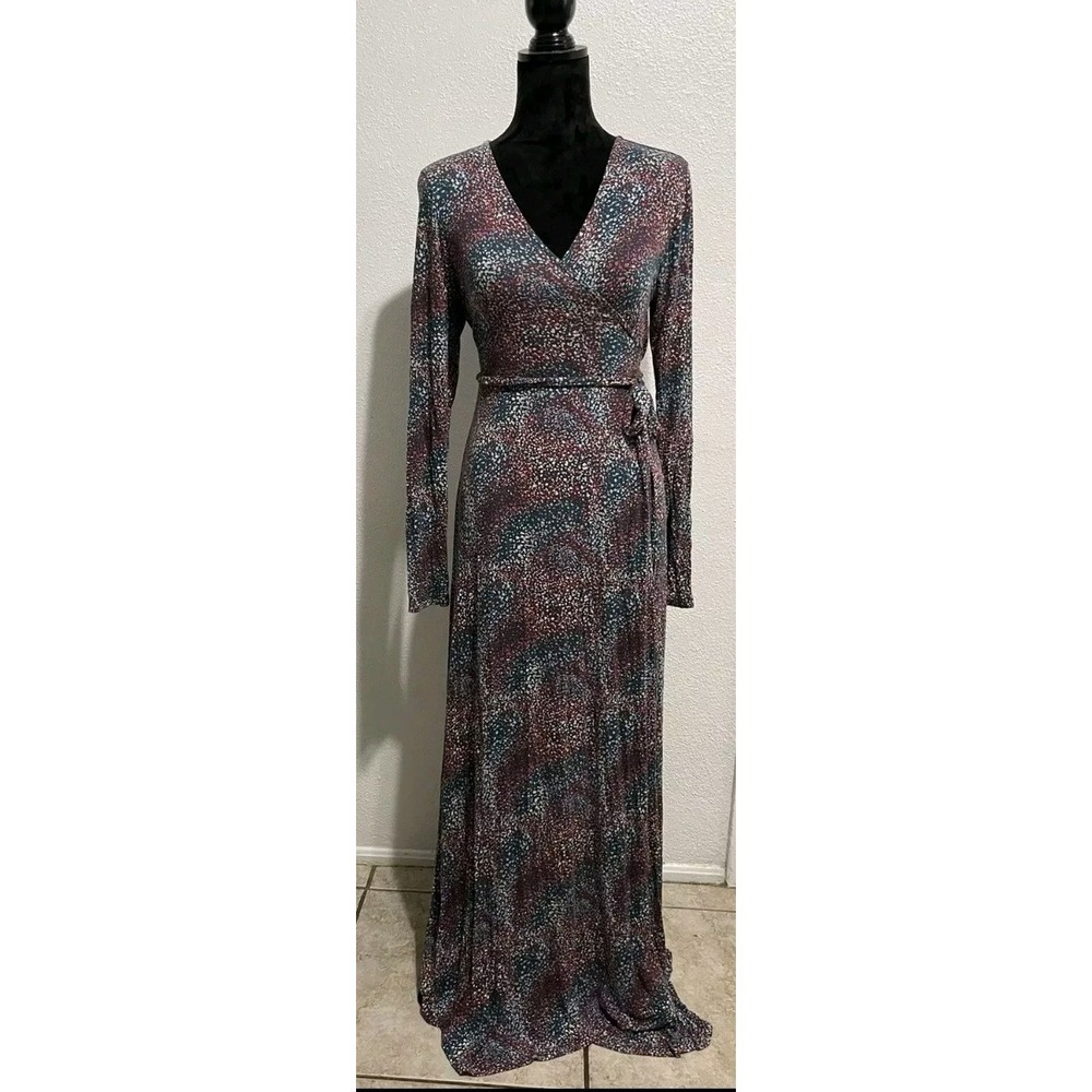 Motherhood Maternity Women's Small S Wrap Style Dress Soft Maxi Long